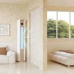 rideau plissé porte tissu oxford polyester épais beige clair moderne isolation imperméable anti huile