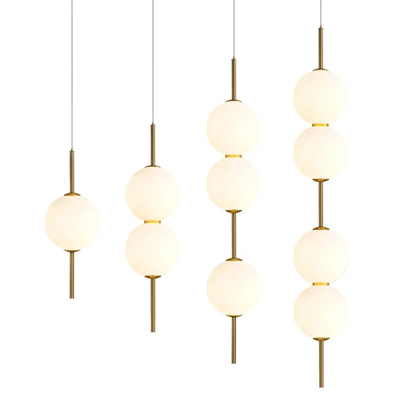 lumière suspendue moderne verre opalescent tête lit décorative chambre minimaliste