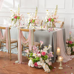 bouquets fleurs artificielles blanc rose vert bouquet feuillage classique décoration mariage anniversaire table extérieur