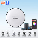 plafonnier intelligent led blanc noir télécommande rgbcw éclairage moderne