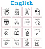 étiquettes bois naturel imprimées minimaliste adhésifs français anglais espagnol allemand
