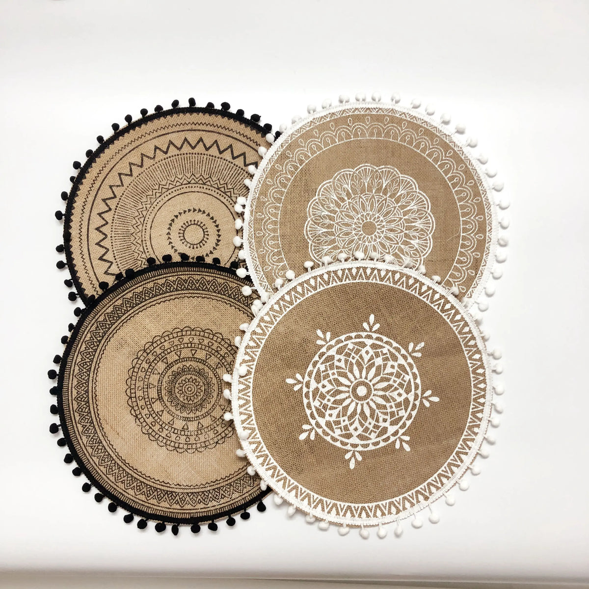 Set de table bohème vintage en jute