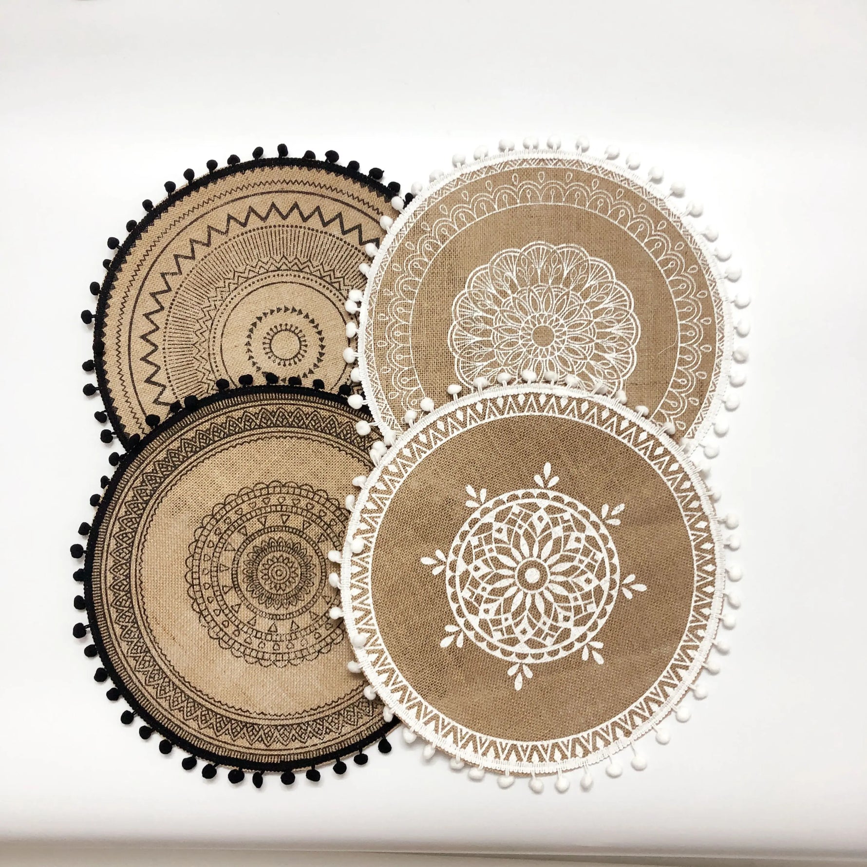 Set de table bohème vintage en jute