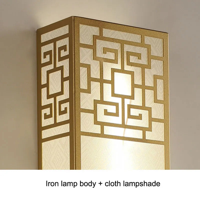 lampe murale moderne or noir abat jour tissu éclairage chambre entrée fixée mur économique