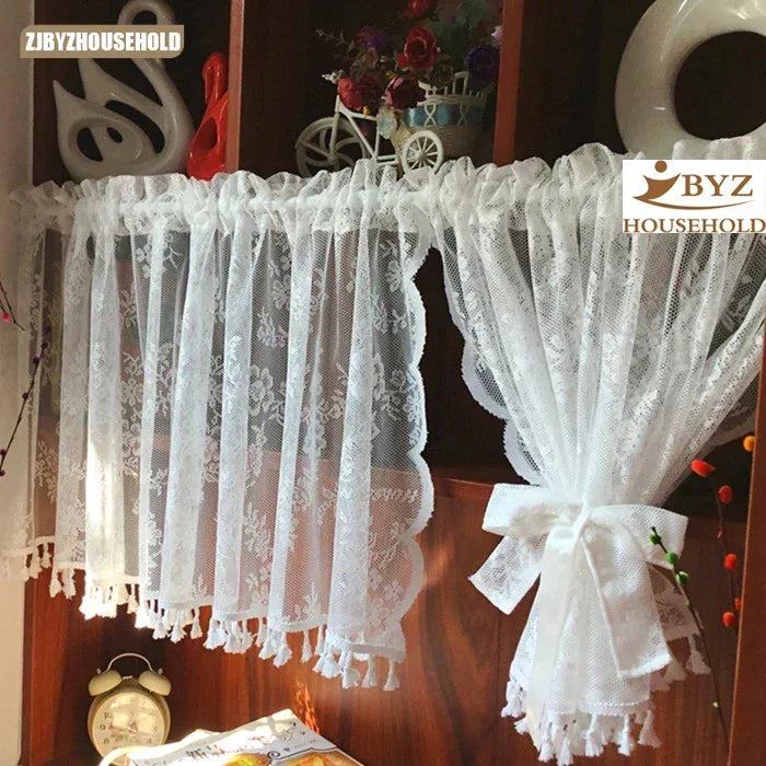 rideau tulle blanc dentelle motifs floraux translucide classique romantique maison 100cmx213cm