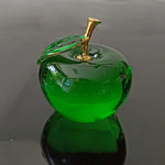 pomme rouge verre mat artisanal pomme jaune verre mat artisanal pomme verte verre mat