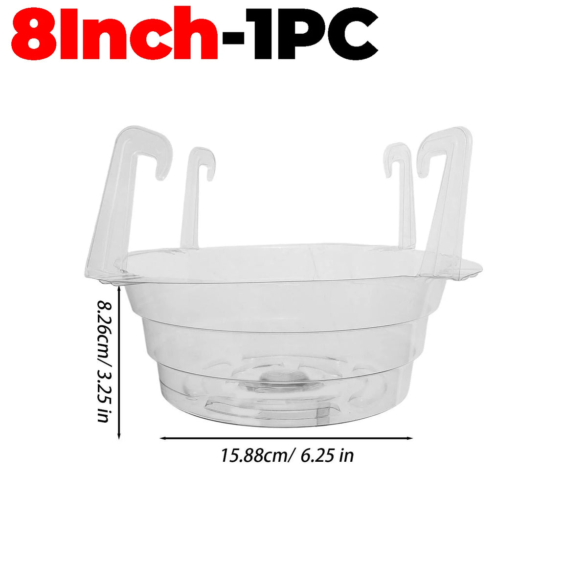 plateau suspendu cache pot transparent moderne pot fleurs crochets métalliques pratique 10 12 pouces