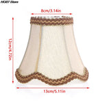 abat jour classique brodé rouge blanc beige dentelle opacité