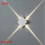 applique murale led moderne blanc noir fixee mur contemporaine carrée sources lumineuses