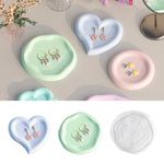 assiettes bijoux silicone géométriques modernes vert pastel blanc rose bleu pastel minimalistes