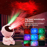 projecteur veilleuse astronaute nébuleuse éclairage chambre enfants décorations lumineux blanc rose or rouge bleu