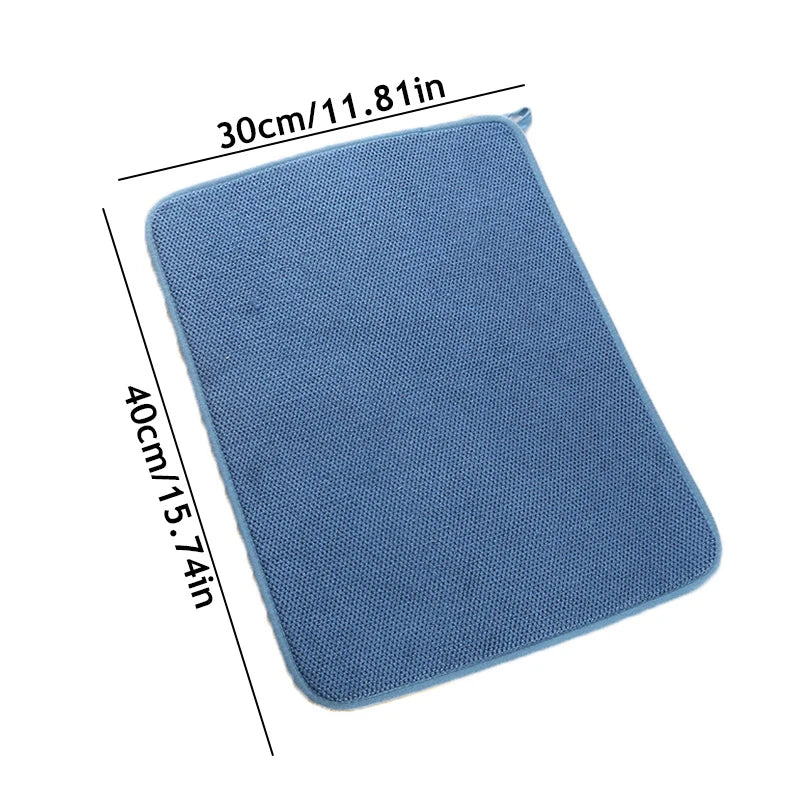 tapis séchage moderne matériau polyester rectangle 30x40cm absorbant antidérapant respectueux environnement