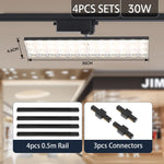 projecteurs led rail noir moderne 30w 60w 30cm 60cm facile certifiés cecccrohs