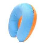 oreiller voyage forme polyester velours gris rose noir bleu orange ergonomique portable cervical