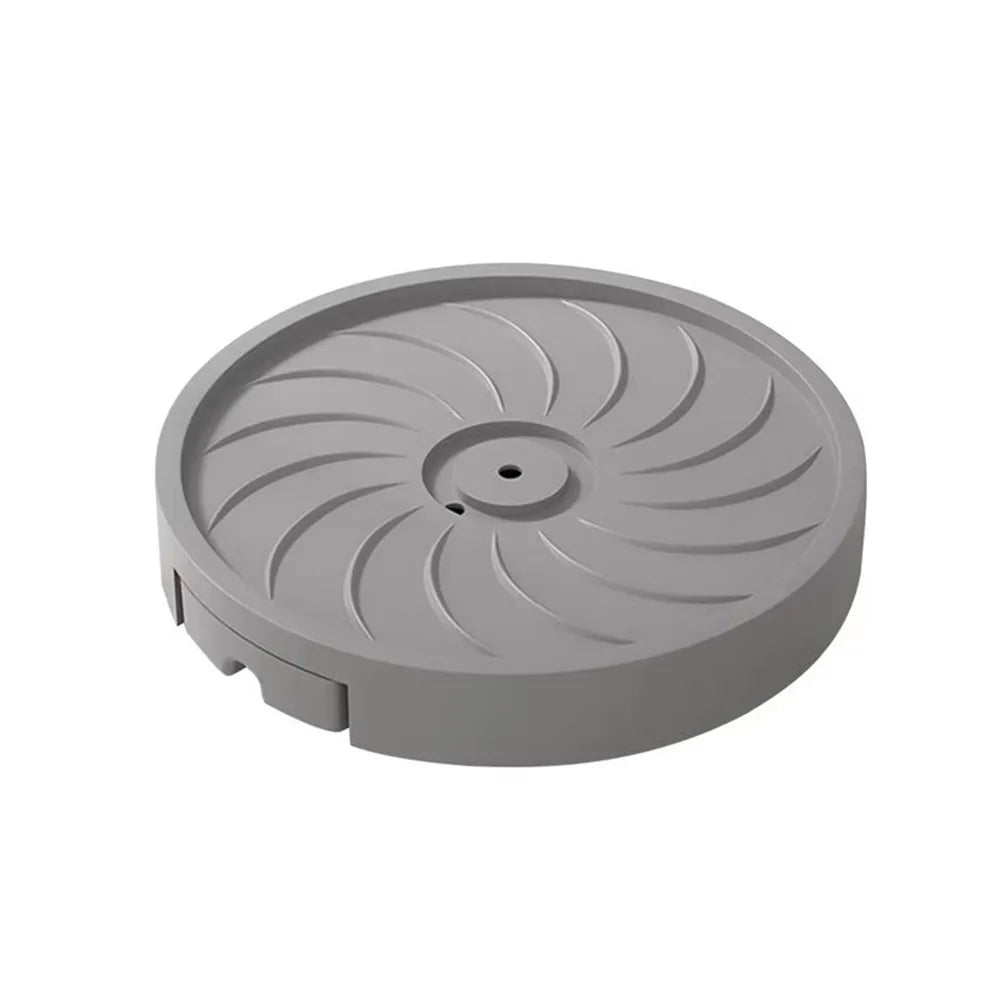 support plante roulant blanc gris noir rayures concentriques moderne