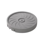 support plante roulant blanc gris noir rayures concentriques moderne