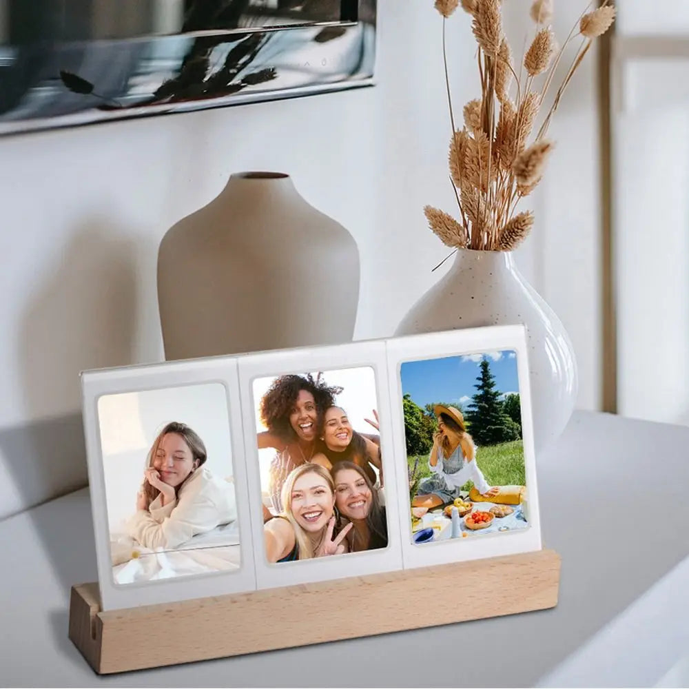 Cadre photo mural moderne avec éclairage intégré