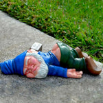statuette lutin nain bleu vert réaliste comique jardin extérieur 12cm 15cm 18cm 24cm