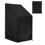 housse protection chaise jardin oxford polyester imperméable noir moderne 80cm 120cm echangetable