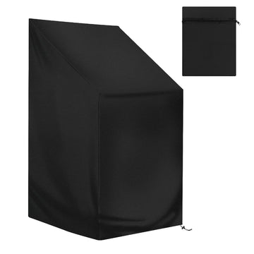 housse protection chaise jardin oxford polyester imperméable noir moderne 80cm 120cm echangetable
