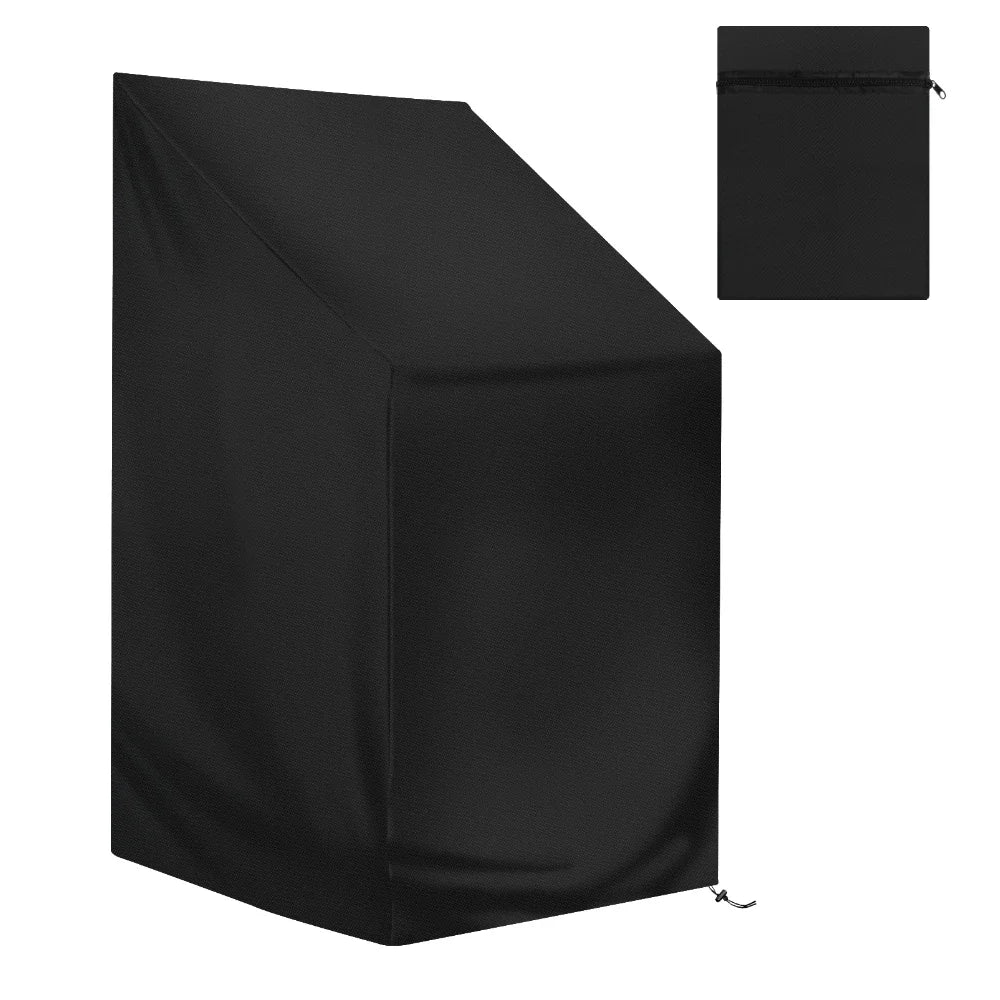 housse protection chaise jardin oxford polyester imperméable noir moderne 80cm 120cm echangetable