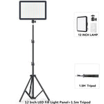 lampe led photo noir modulaire trépied réglable 12 pouces cct 2800k 9000k cdi 100