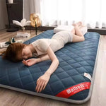 matelas tatami bleu marine gris confortable coton tissé pointillé moderne autonome épais solide antidérapant