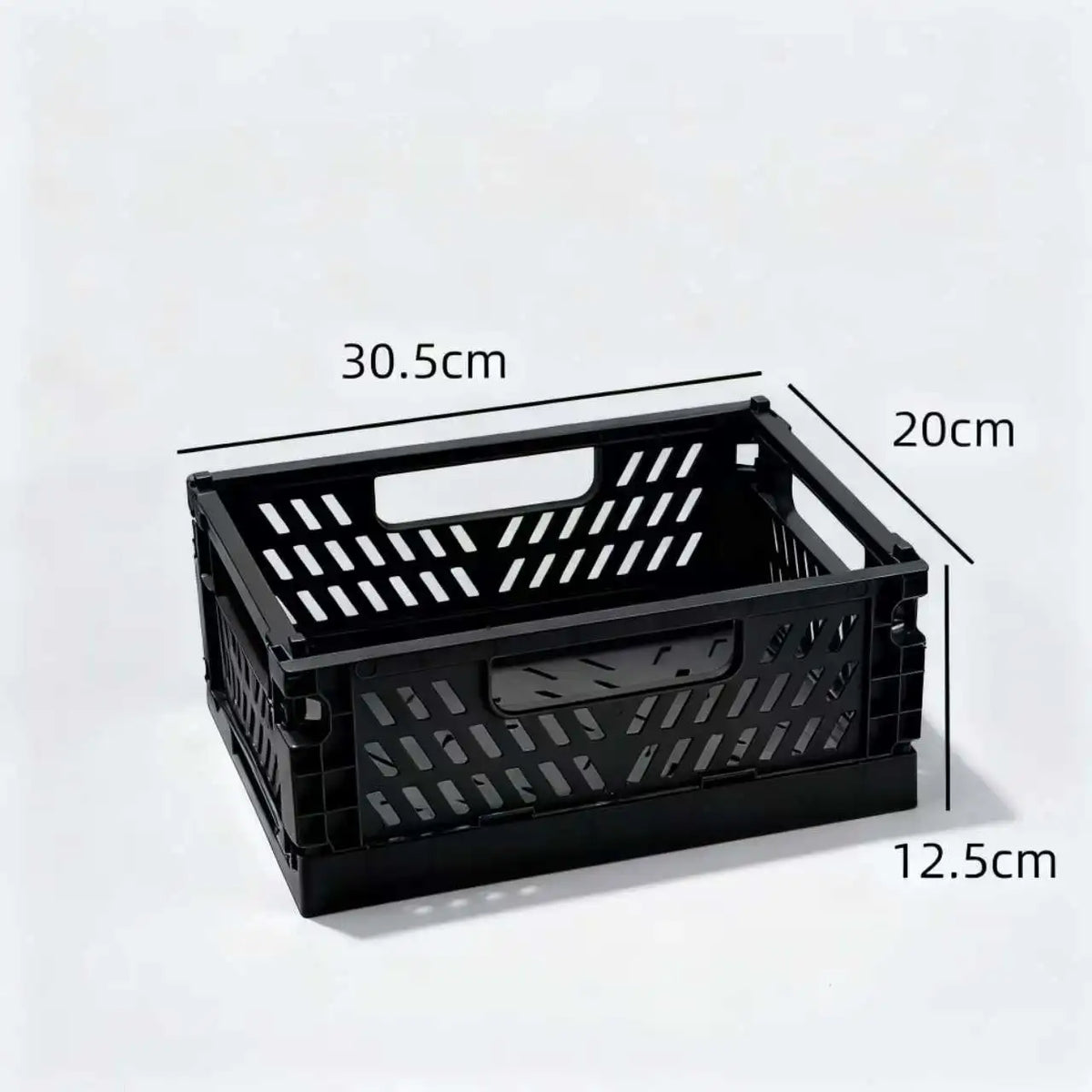 caisse rangement pliable perforée moderne blanc bleu noir rose clips multifonctionnelle plastique
