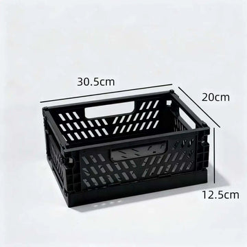 caisse rangement pliable perforée moderne blanc bleu noir rose clips multifonctionnelle plastique