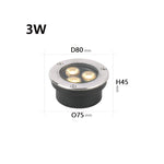 éclairage led souterrain ip67 argent noir moderne 220v 12v 24v encastré extérieur chemin