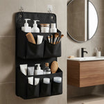 sac rangement mural noir gris clips modernes brosse flacon lotion crème