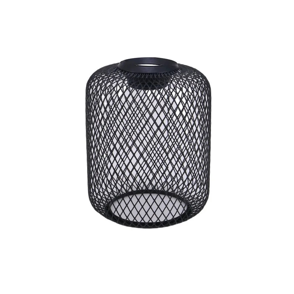 lampe suspendue moderne fer maille géométrique blanc noir doré opaques