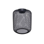 lampe suspendue moderne fer maille géométrique blanc noir doré opaques