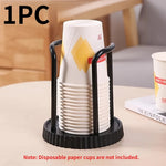 porte gobelets ondulés moderne gobelets carton blancs logo noir base large stable cuisine