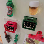 décapsuleur aimant mini caisse bière rouge vert BEER blanc pratique décoration maisonouvrier bouteille intégré