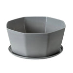 cache pot moderne plastique blanc gris noir jaune hexagonal plante intérieure drainage set pièces