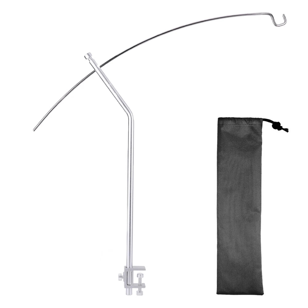 lampe table flexible argentée moderne clips sac rangement portable camping pique nique