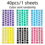 stickers étoiles violet vert bleu jaune noir rose adhésifs décoratifs pack 160pcs 320pcs 40pcs