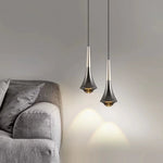 suspension lumineuse moderne pendentif cristal noir doré minimaliste ajustable chambre salon