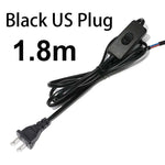 câble électrique interrupteur noir blanc moderne 1m 1.8m 3m 5m vde safe