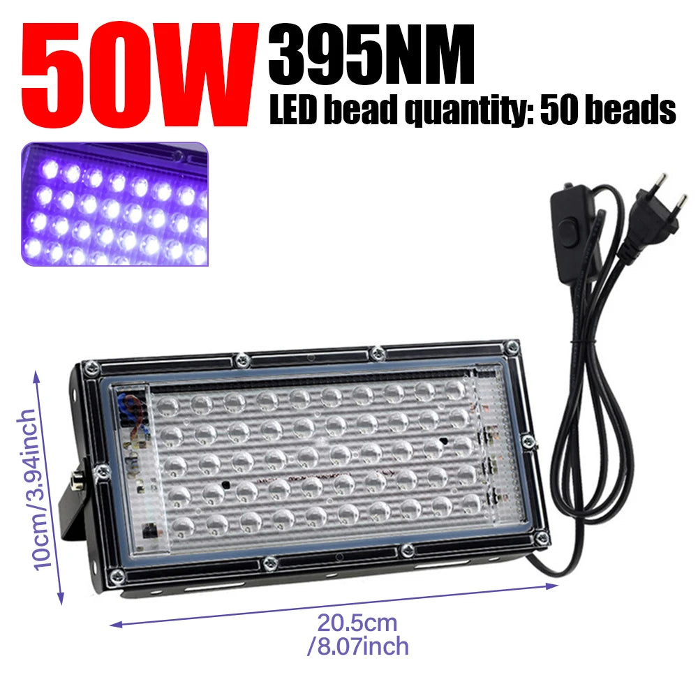 lampe uv moderne interrupteur 50w 100w 200w 300w noir mat