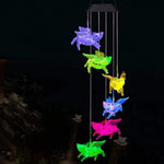 Mobile lumineux solaire multicolore figurines animales deco balcon jardinextérieur led