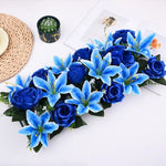 décoration florale artificielle guirlande rectangulaire fleurs roses lys champêtreintérieur événements mariage anniversaire