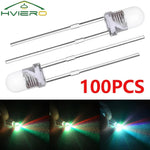 diodes led multicolores 100 pieces rgb bleu rouge vert transparentes