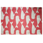 serviettes table tissu coton polyester motif océan poisson sirène marine moderne bleu
