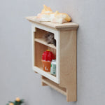 étagère murale classique blanche bois étagères poupées cache pot pomme bâton poussière boîte conserve