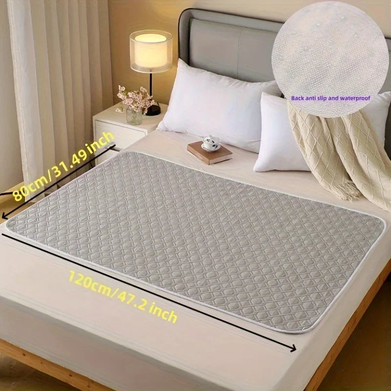 protège matelas gris clair beige texture quadrillée moderne anti fuites taille 80x120cm lavable main