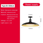 lampe moderne noire acier inoxydable suspension intérieure extérieure 24v led 29cm 34cm