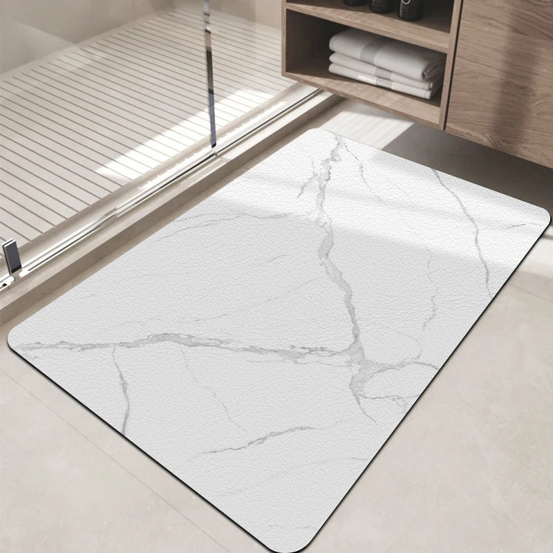 tapis bain antidérapant motif marbre moderne absorbant sol salle d'eau intérieur maison
