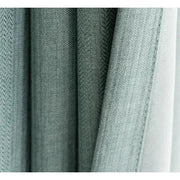 rideaux vert blanc tissu opaque translucide moderne épuré plis flamands galon fronceur passe tringle